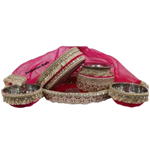 Maharani Karwa Chauth Thali Set — complete 6 piece set