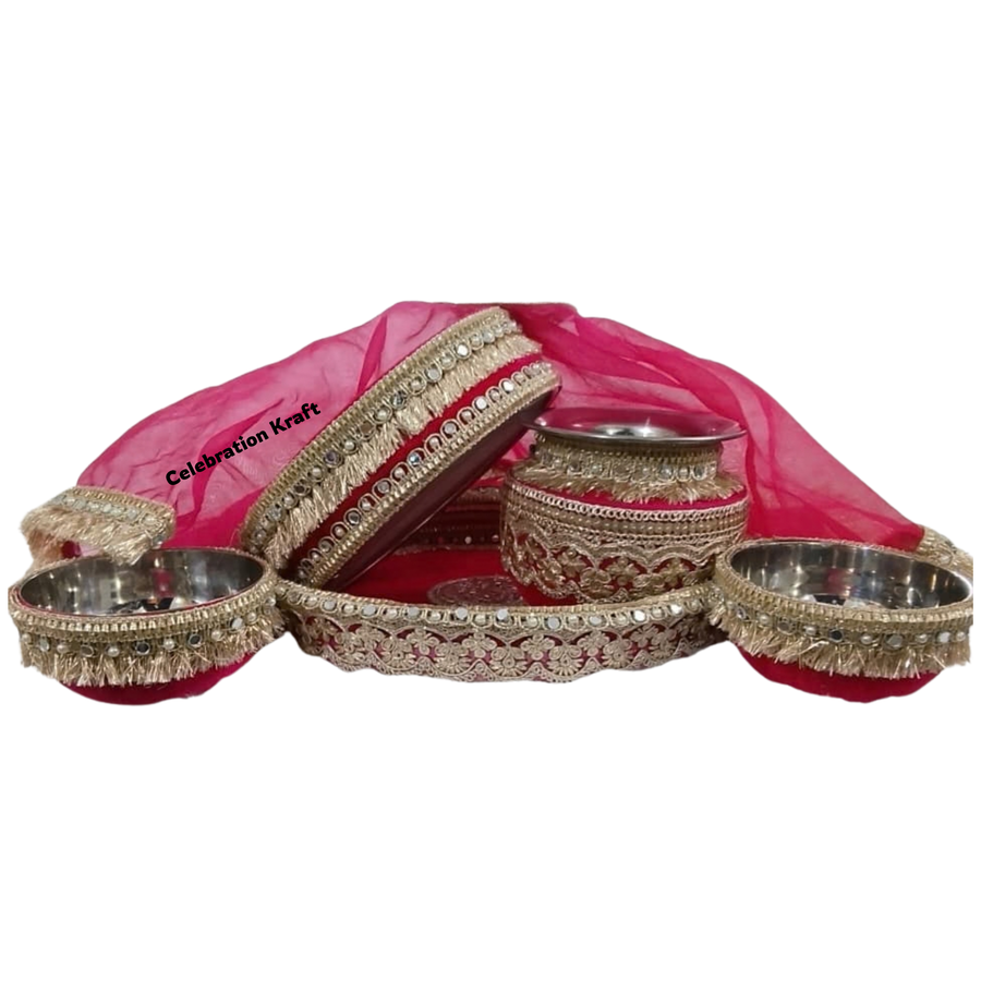 Maharani Karwa Chauth Thali Set — complete 6 piece set