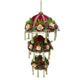 Mandir Chattar Decorative Temple Canopy | Velvet Bamboo Chatra for Home Temple Decoration | Krishna Mandir Decor