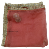 Decorated thaal cover for Gajari brocade Karwa Chauth pooja set