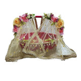 Handcrafted Laddu Gopal Carry Basket- 12 inch wicker basket | God Idol Carry Basket|Laddu Gopal Accessories