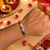 Sampoorna 7 Chakra Crystal Rakhi for Brother | Natural Stone Rakhi
