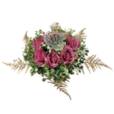 Petal Poetry Floral Table Centerpiece | Wedding & Anniversary Table Decoration | Handcrafted Flower Arrangement India