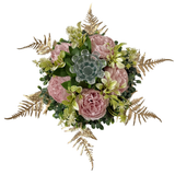 Petal Poetry Floral Table Centerpiece | Wedding & Anniversary Table Decoration | Handcrafted Flower Arrangement India