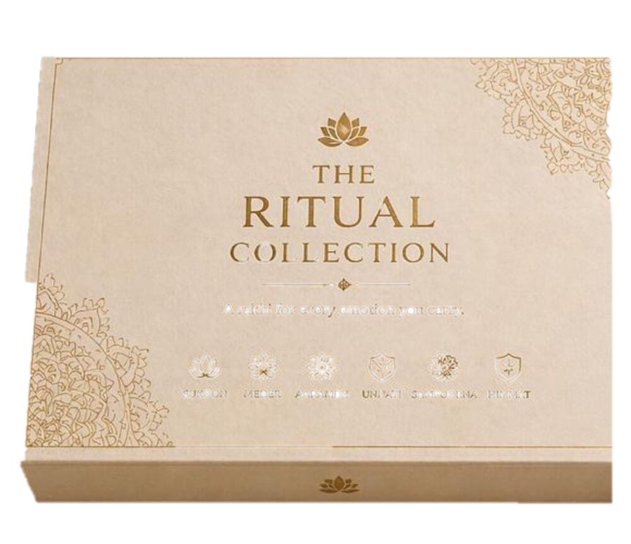 Luxury Rakhi Gift Hamper — Rakhi with Dry Fruits & Sweets
