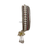 Decorated channi for Silver Pearl Karwa Chauth thali set