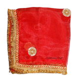 Decorated thaal cover for Suhaag Karwa Chauth pooja set