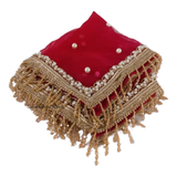 Decorated thaal cover for Organza Velvet Karwa Chauth pooja set