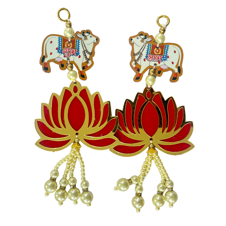 Gau Mata Red Lotus Toran