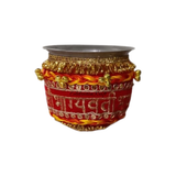 Decorated karwa for Suhaag Karwa Chauth pooja set