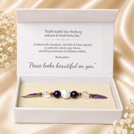 Sukoon Rakhi — Amethyst Crystal
