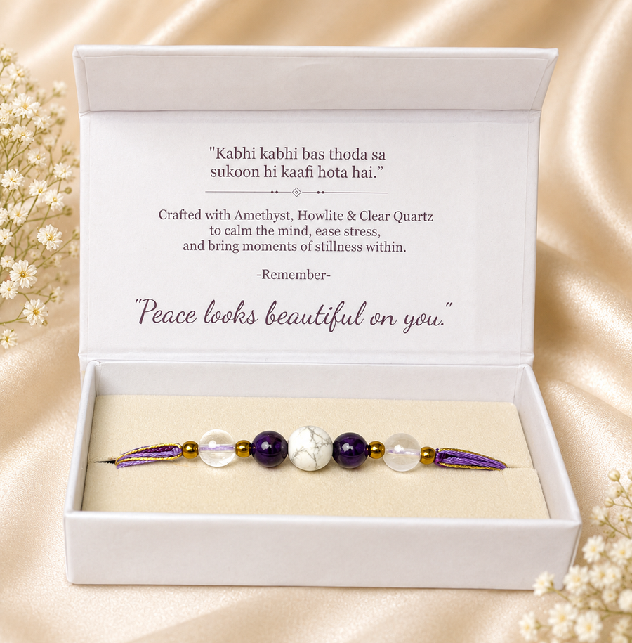 Sukoon Rakhi — Amethyst Crystal