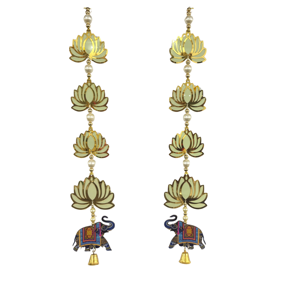 Lotus Elephant Bell Toran