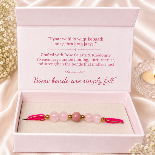 Meher Rakhi — Rose Quartz Crystal