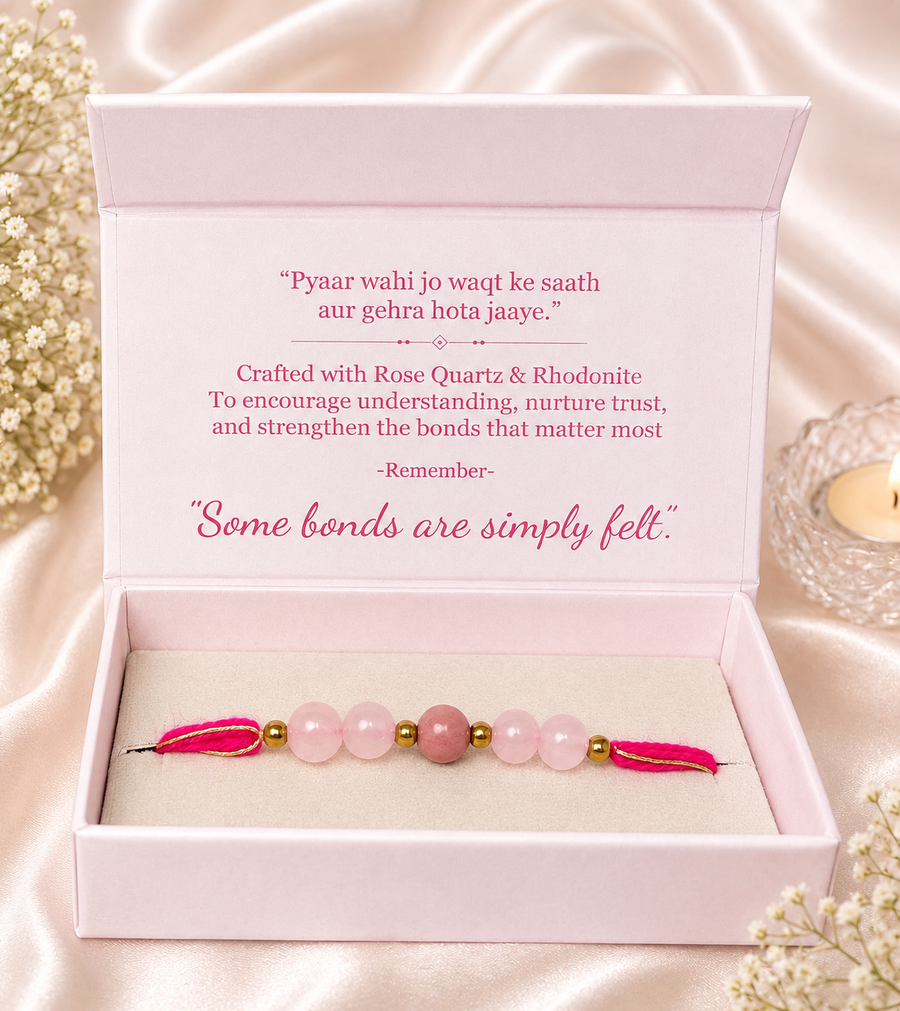 Meher Rakhi — Rose Quartz Crystal