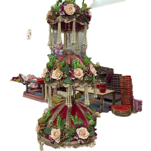 Floral & Candle Table Centerpiece | Wedding Reception Table Decoration | Handcrafted Event Decor India
