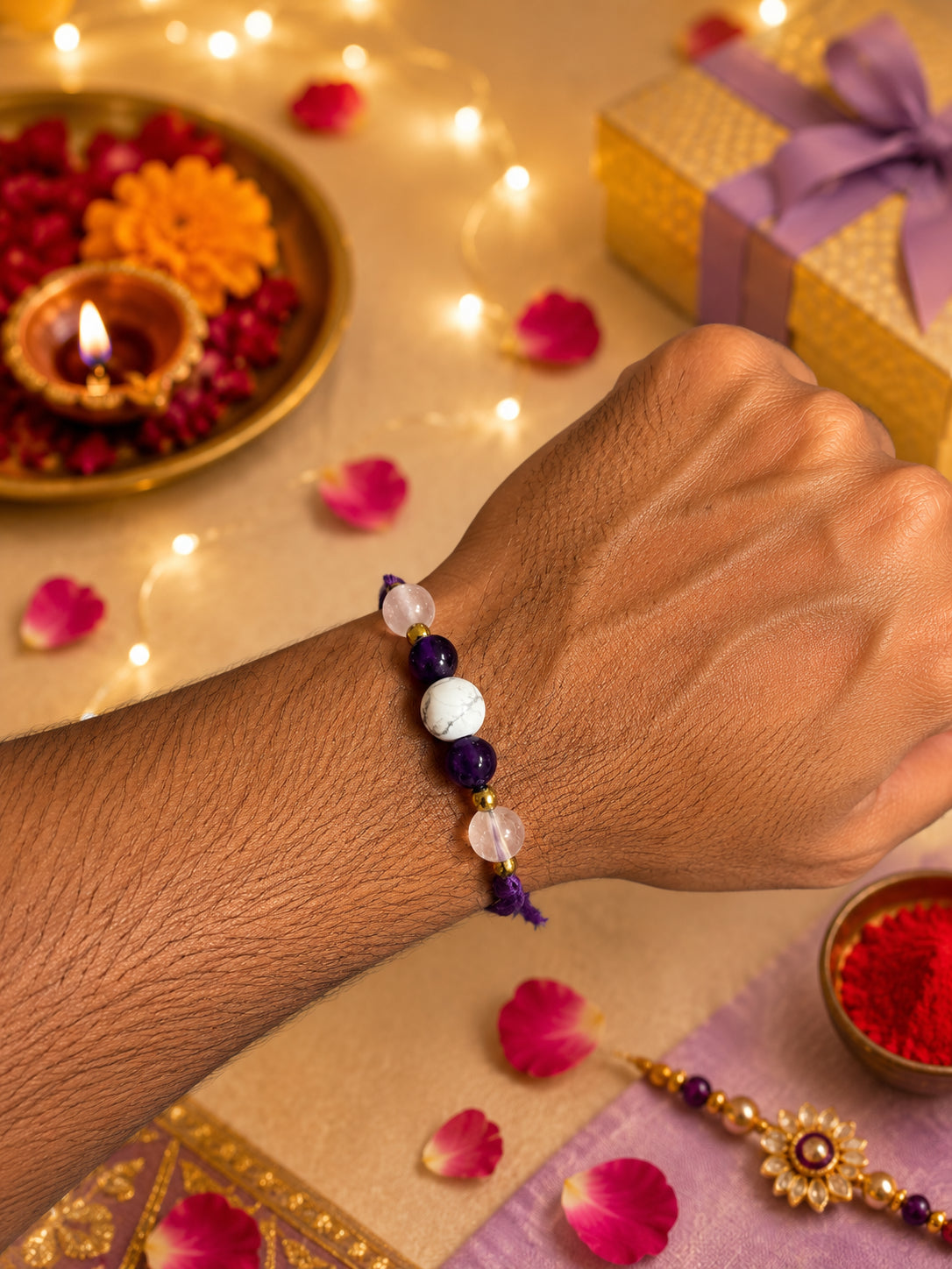 Sukoon Rakhi on bhaiya's wrist
