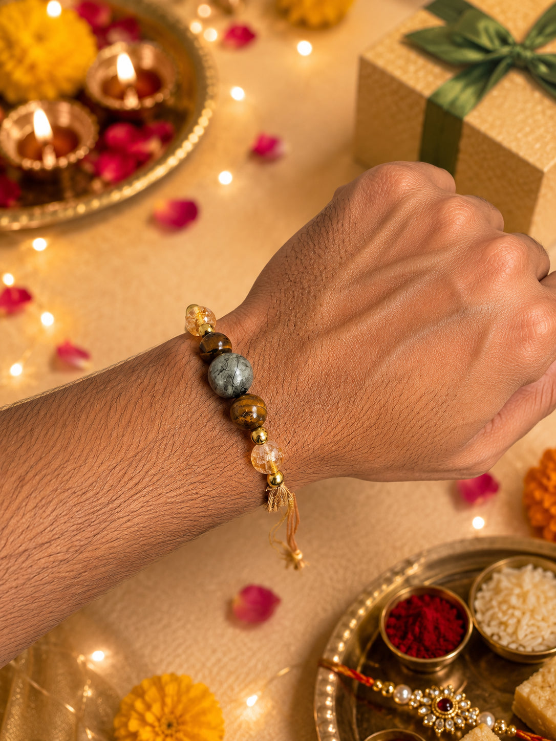 Unnati Rakhi on bhaiya's wrist