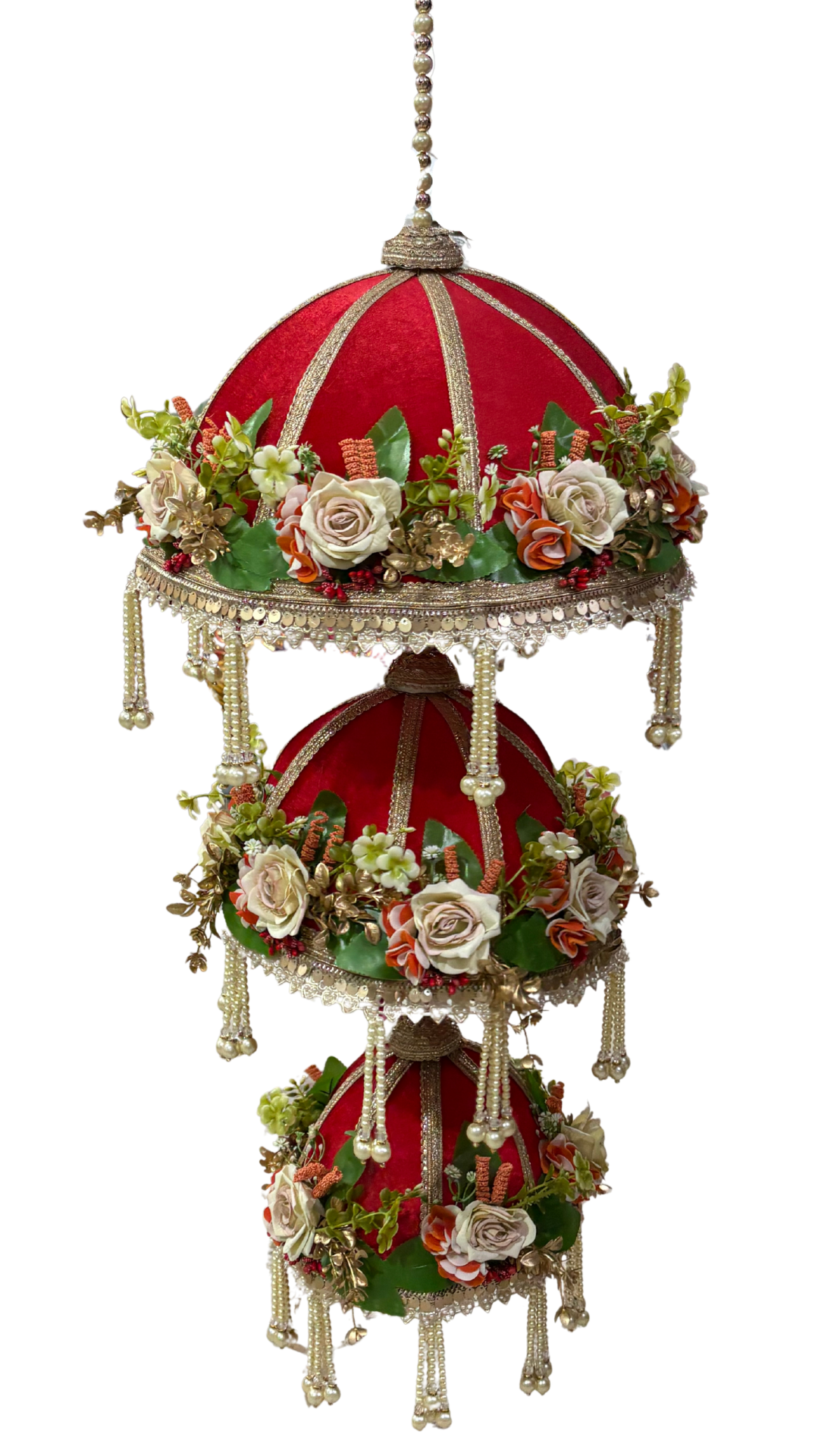 Floral Pearl Chattar — 11 inch medium