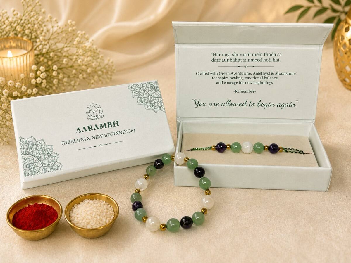 Bhabhi crystal bracelet — Bhaiya Bhabhi rakhi set