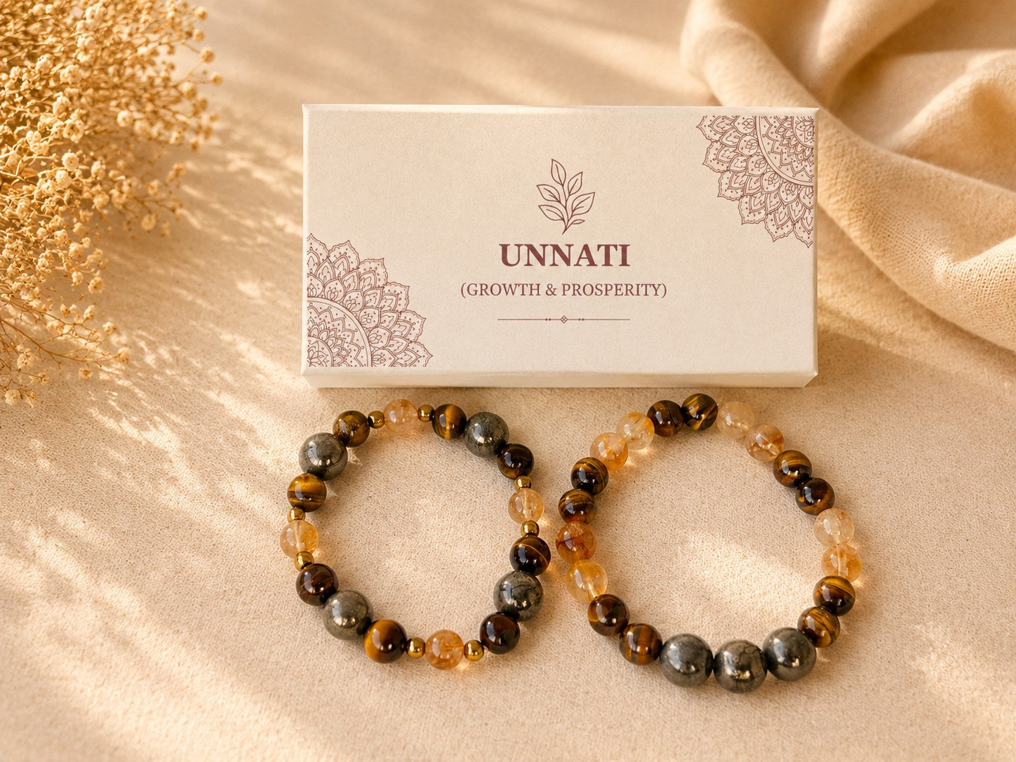 Unnati Rakhi — Bhaiya-Bhabhi Bracelet Set
