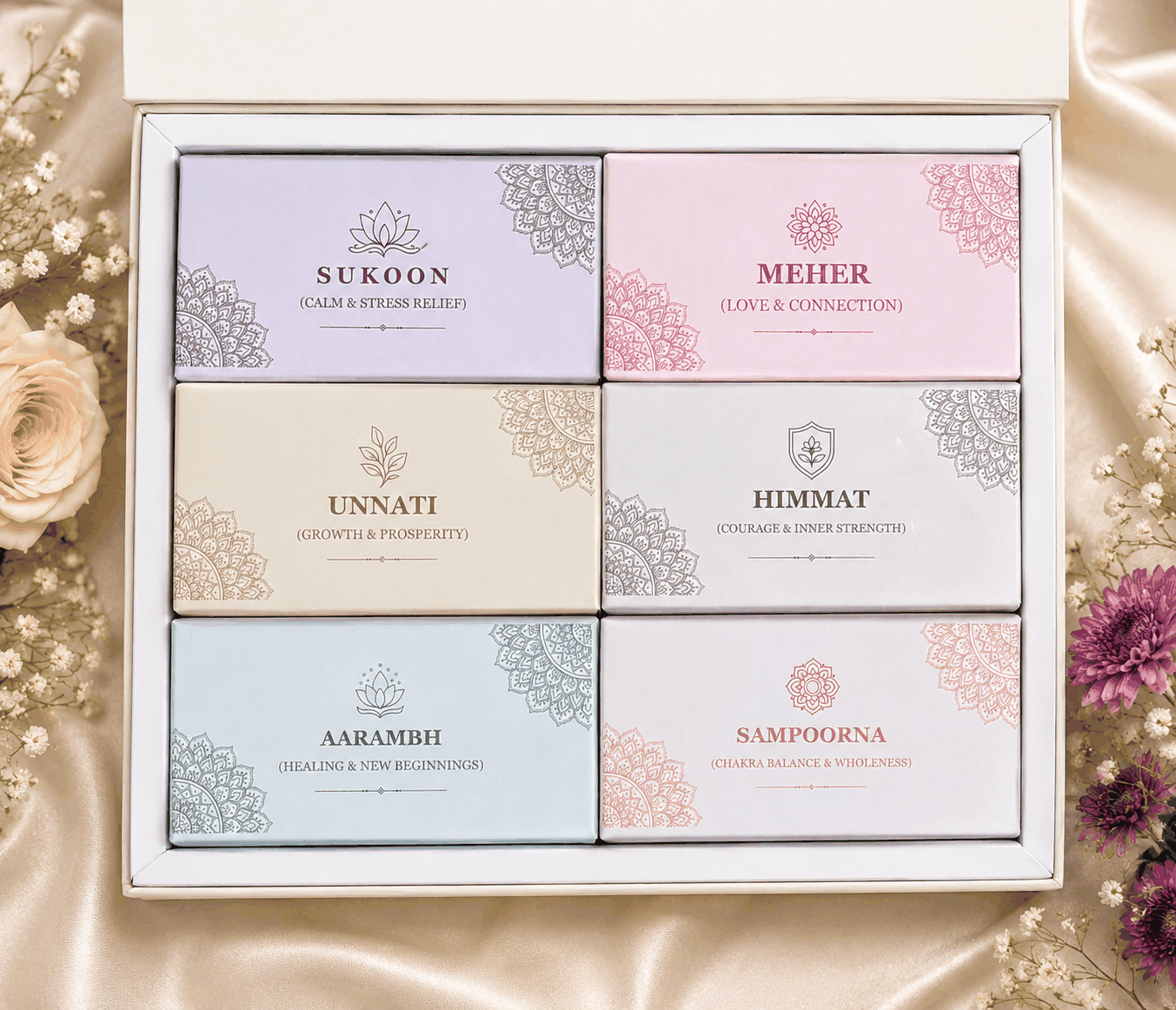 Crystal Rakhi Gift Box Set of 6