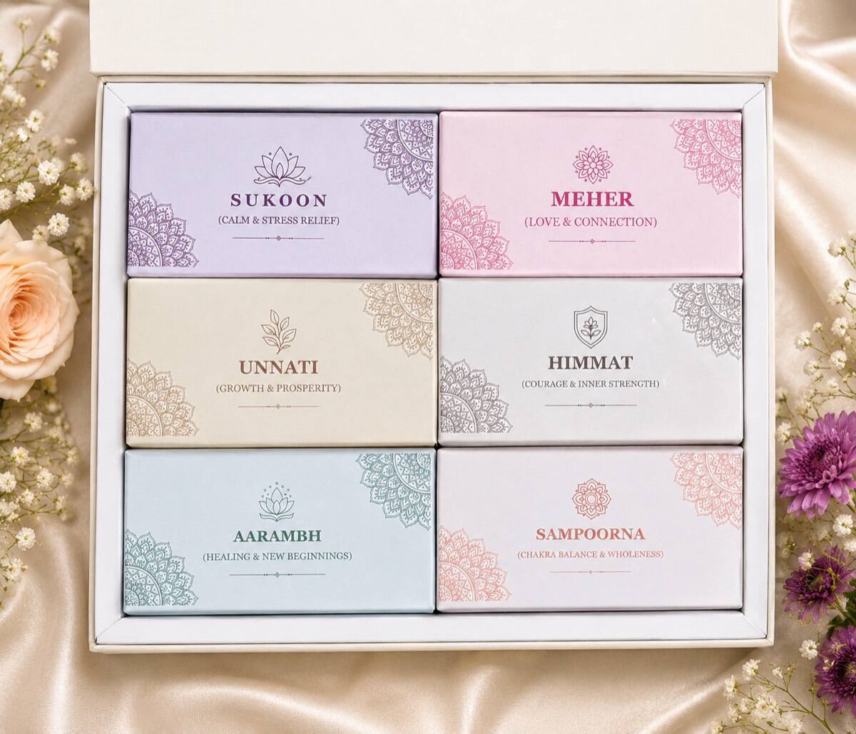Crystal Rakhi Gift Box — Set of 6